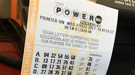 75 million, but there was no winner, pushing the jackpot to 8 million Tuesday. . Powerball tx